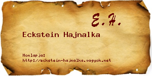 Eckstein Hajnalka névjegykártya