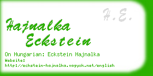 hajnalka eckstein business card